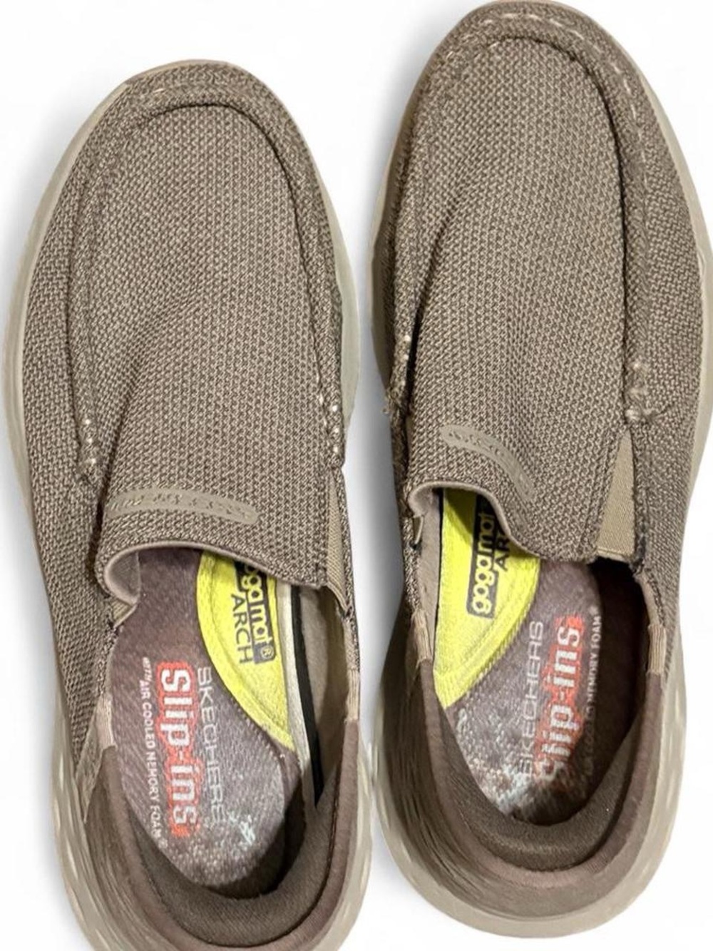 Skechers brown slip-on loafers  
in Taupe Size 8